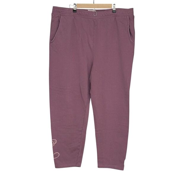 Disney Women's XL Purple Sweatpants Mickey Mouse Graphic Casual Pants - Picture 1 of 8